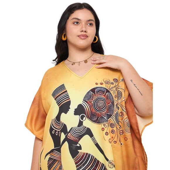 Gypsie Blu Plus Size Women Caftan Dress Summer Wear Maxi Dresses for Party Wear - Picture 6 of 9
